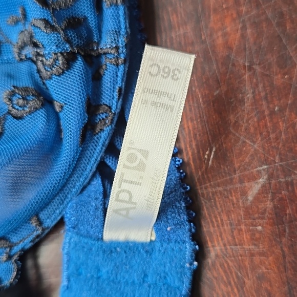 Apt. 9 Blue Floral Lace Underwire Bra - Picture 2 of 2